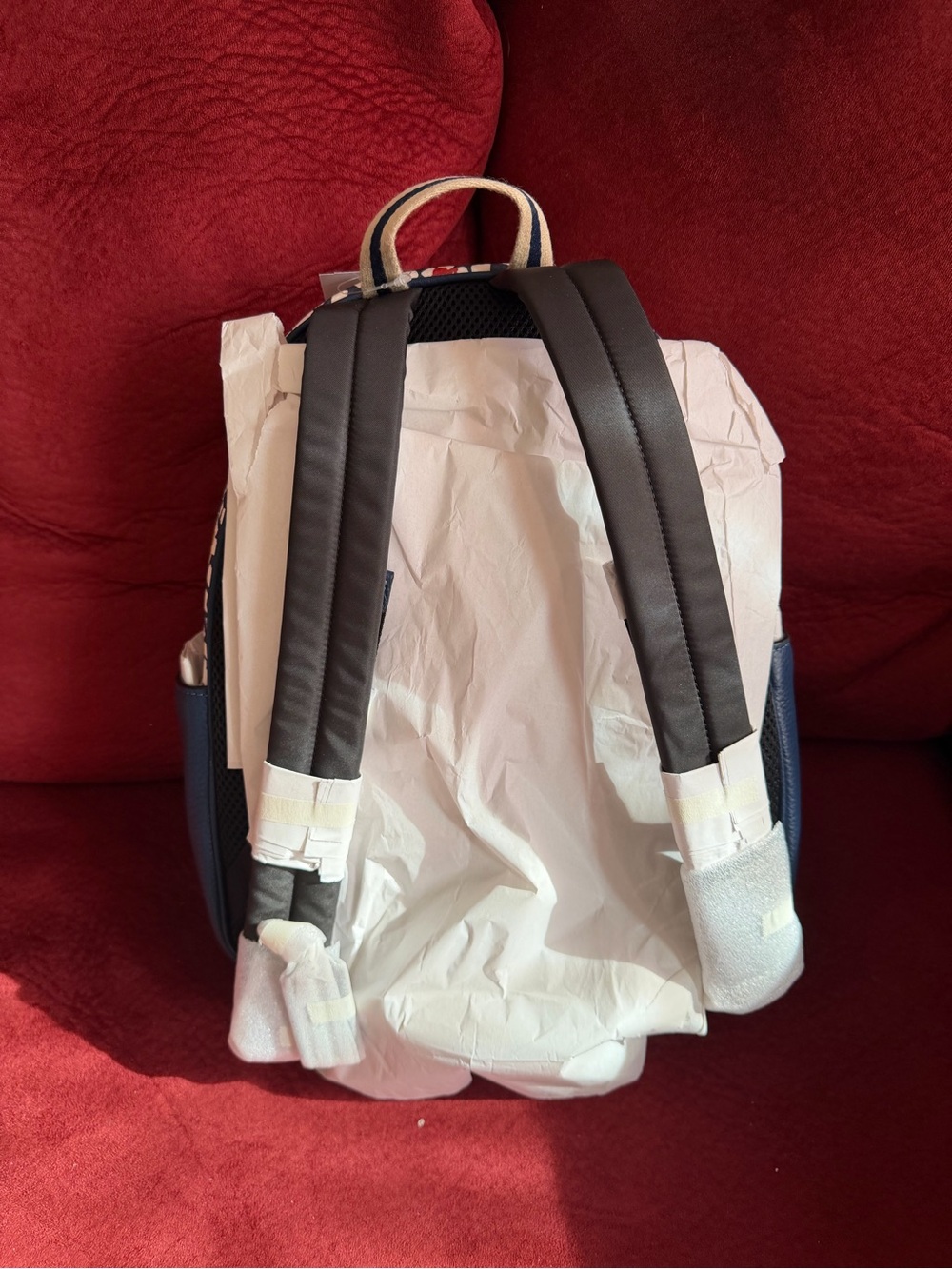 Coach Navy Floral Mosaic Mini Backpack - Picture 5 of 6